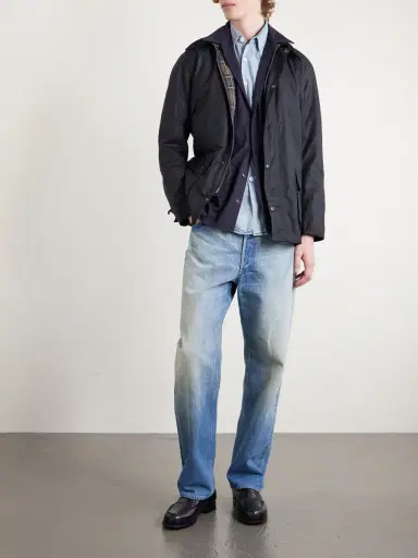 Barbour Ashby Corduroy-Trimmed Waxed-Cotton Jacket - Men | Thumbnail 2