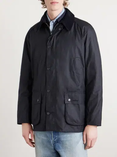Barbour Ashby Corduroy-Trimmed Waxed-Cotton Jacket - Men | Thumbnail 3