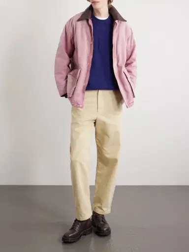 A.P.C. Ville Cropped Straight-Leg Cotton-Gabardine Chinos - Men | Thumbnail 2 A.P.C. Ville Cropped Straight-Leg Cotton-Gabardine Chinos - Men | Thumbnail 2
