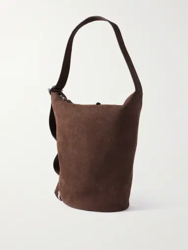Loewe Loop Medium Logo-Debossed Nubuck Bucket Bag - Men | Thumbnail 3