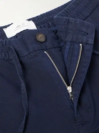 MR P. Straight-Leg Cotton and Linen-Blend Twill Drawstring Trousers - Men | Thumbnail 5