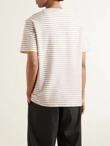 MR P. Striped Ribbed Cotton-Jersey T-Shirten | Thumbnail 4