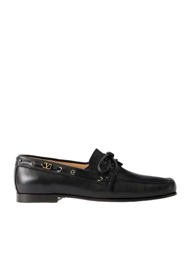 Valentino Garavani Logo-Embellished Leather Loafers - Men
