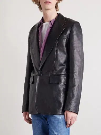 Acne Studios Leather Jacket - Men | Thumbnail 3