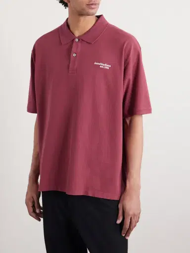 Acne Studios Egnes Logo-Embroidered Cotton Piqué Polo Shirt - Men | Thumbnail 3 Acne Studios Egnes Logo-Embroidered Cotton Piqué Polo Shirt - Men | Thumbnail 3