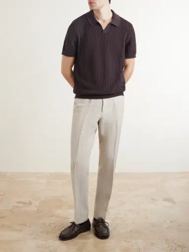 MR P. Open-Knit Organic Cotton Polo Shirt - Men | Thumbnail 2 MR P. Open-Knit Organic Cotton Polo Shirt - Men | Thumbnail 2