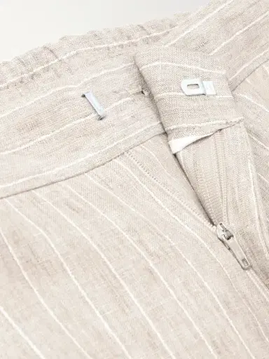 MR P. James Straight-Leg Striped Linen Suit Trousers - Men | Thumbnail 6