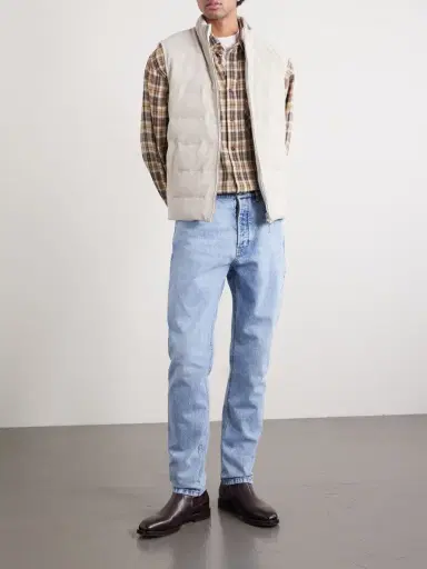 ELEVENTY Reversible Suede Quilted Down Gilet - Men | Thumbnail 2