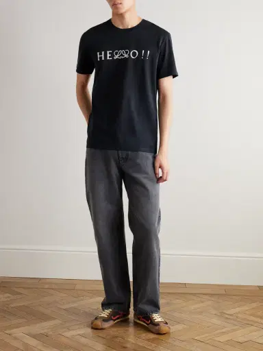 Loewe Slim-Fit Printed Cotton-Blend Jersey T-Shirt - Men | Thumbnail 2 Loewe Slim-Fit Printed Cotton-Blend Jersey T-Shirt - Men | Thumbnail 2