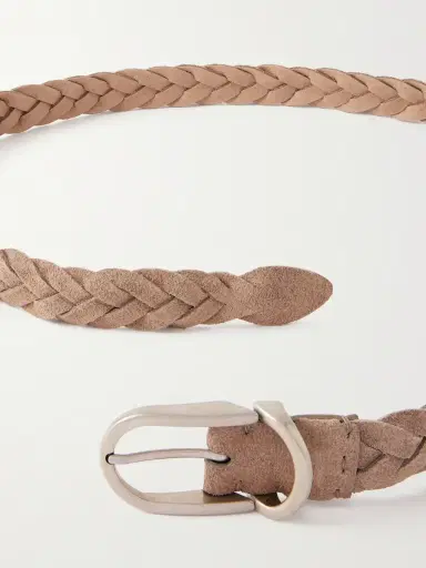 Brunello Cucinelli 3cm Woven Suede Belt - Men | Thumbnail 2 Brunello Cucinelli 3cm Woven Suede Belt - Men | Thumbnail 2
