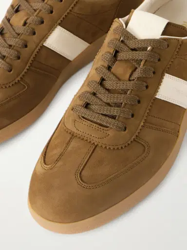 Tom Ford Terence Leather-Trimmed Nubuck Sneakers - Men | Thumbnail 5 Tom Ford Terence Leather-Trimmed Nubuck Sneakers - Men | Thumbnail 5