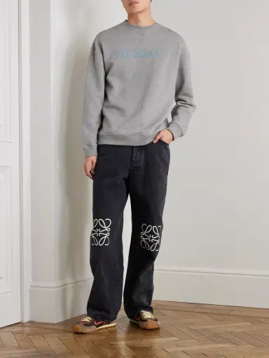 Loewe Logo-Print Cotton-Jersey Sweatshirt - Men | Thumbnail 2 Loewe Logo-Print Cotton-Jersey Sweatshirt - Men | Thumbnail 2