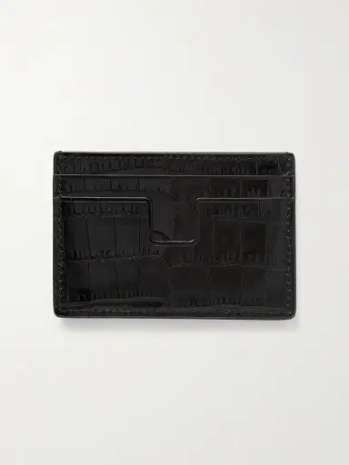 Tom Ford Croc-Effect Patent-Leather Cardholder - Men | Thumbnail 2 Tom Ford Croc-Effect Patent-Leather Cardholder - Men | Thumbnail 2