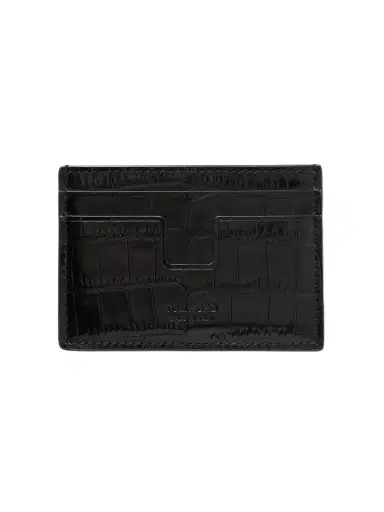 Tom Ford Croc-Effect Patent-Leather Cardholder - Men | Thumbnail 1 Tom Ford Croc-Effect Patent-Leather Cardholder - Men | Thumbnail 1