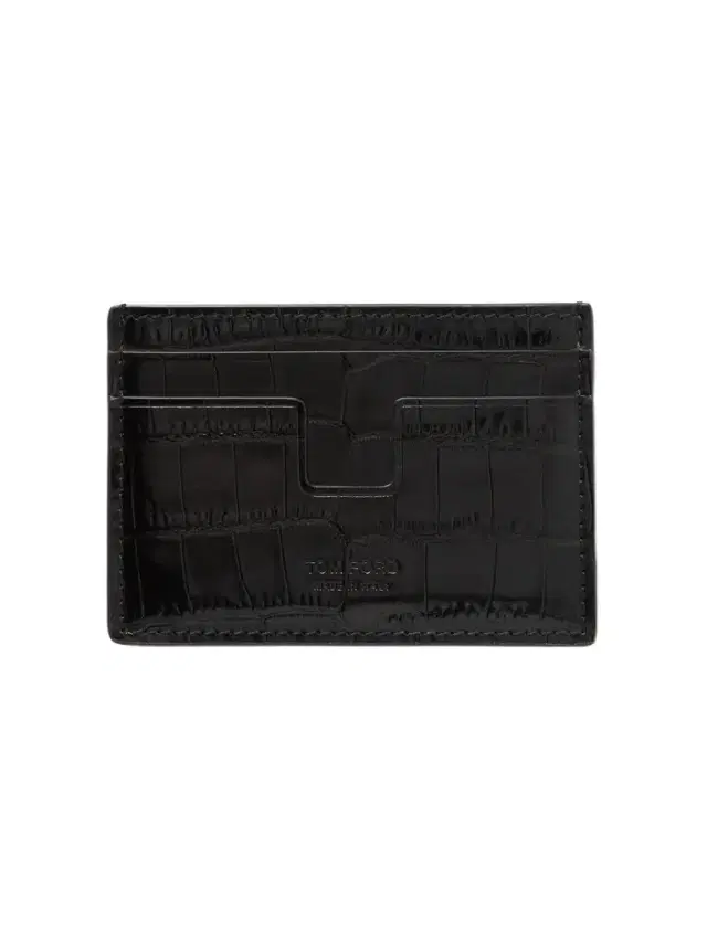 Croc-Effect Patent-Leather Cardholder - Men