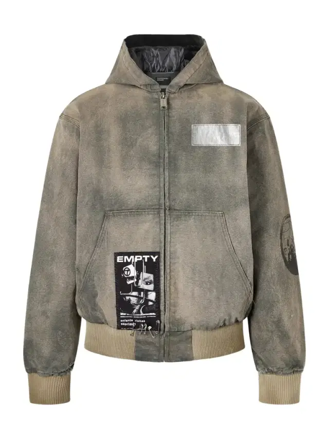 War Started Appliquéd Cotton-Canvas Hooded Jacket - Men