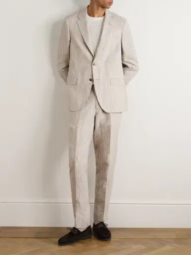 MR P. Striped Linen Suit Jacket - Men | Thumbnail 2