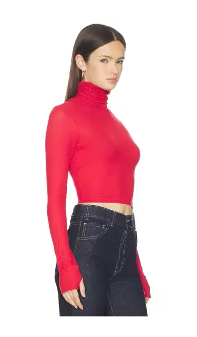 Michael Lauren Cormac Turtleneck Crop Top | Thumbnail 2