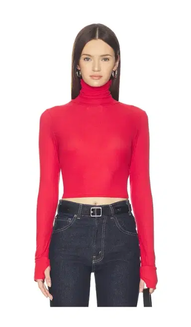 Michael Lauren Cormac Turtleneck Crop Top | Thumbnail 1
