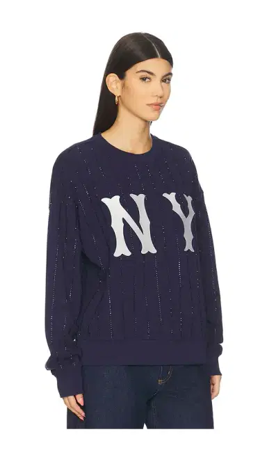 Terez x REVOLVE Yankees Gem Pinstripe Sweatshirt | Thumbnail 2
