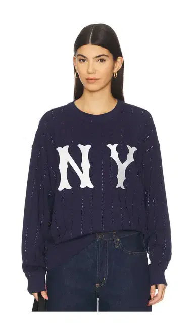 Terez x REVOLVE Yankees Gem Pinstripe Sweatshirt | Thumbnail 1