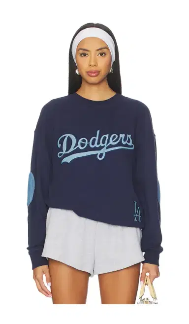 Terez x REVOLVE Dodgers Denim Logo Sweater | Thumbnail 1 Terez x REVOLVE Dodgers Denim Logo Sweater | Thumbnail 1