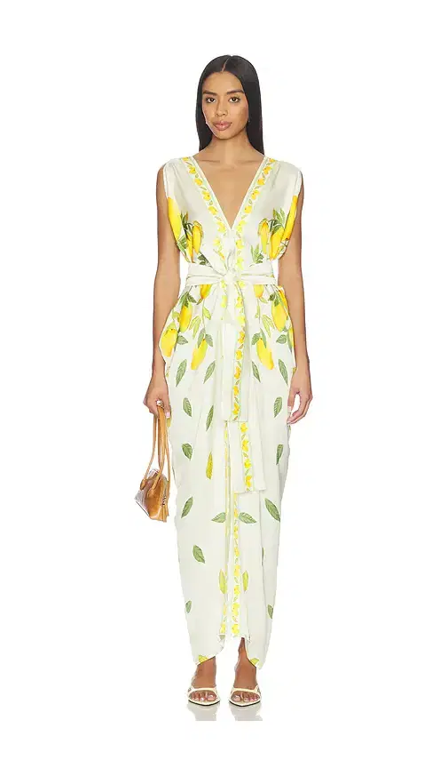 Verandah Dripping Alphonso Silk Dress