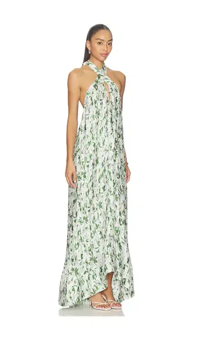 VERANDAH Cross Front Plisse Gown | Thumbnail 2
