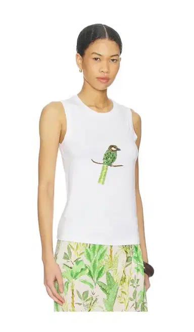 VERANDAH Hand Beaded Parrot Tank | Thumbnail 2