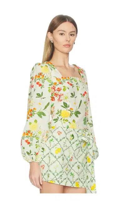 VERANDAH Square Neck Crop Blouse | Thumbnail 2