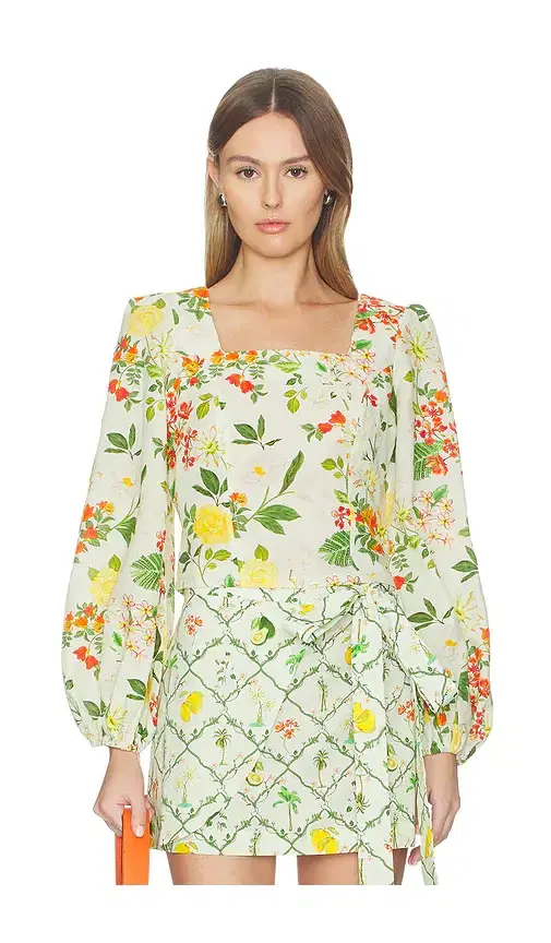 Verandah Square Neck Crop Blouse