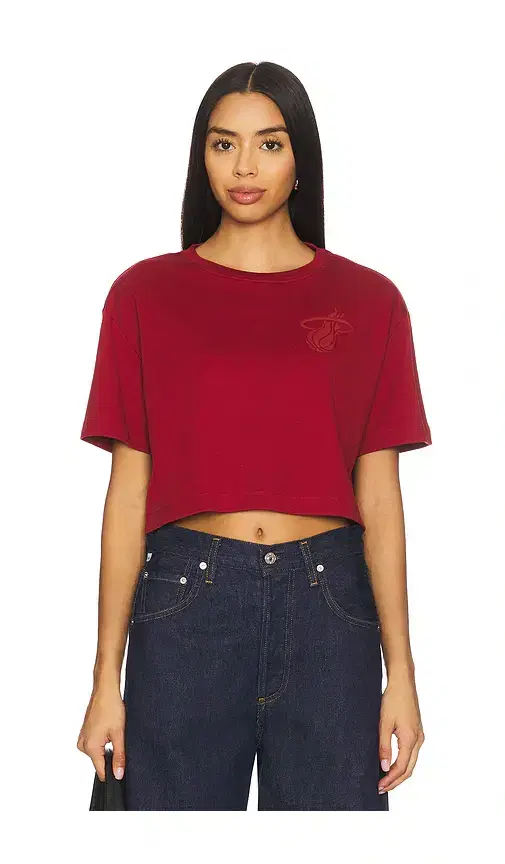 x REVOLVE Miami Tonal Crop Logo Tee