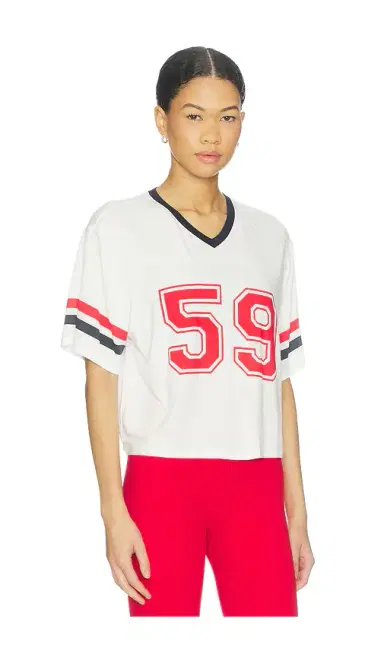 Splits59 Rex Varsity Jersey V-neck Top | Thumbnail 2 Splits59 Rex Varsity Jersey V-neck Top | Thumbnail 2