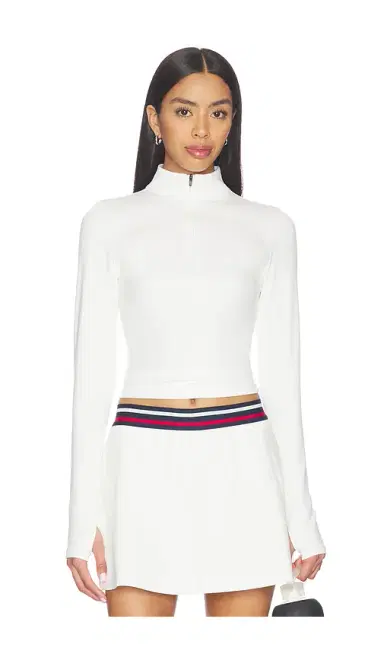 Splits59 Stevie Active Rib Half Zip Waist Length Top | Thumbnail 1 Splits59 Stevie Active Rib Half Zip Waist Length Top | Thumbnail 1