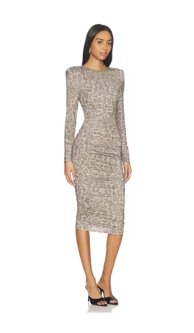 L'Agence Paityn Long Sleeve Shirred Dress | Thumbnail 2 L'Agence Paityn Long Sleeve Shirred Dress | Thumbnail 2