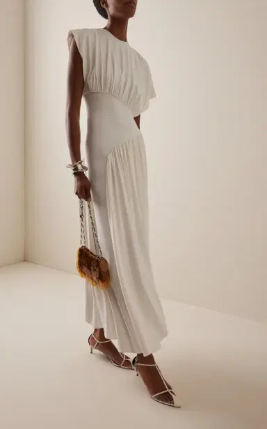 Rabanne Gathered Jersey Maxi Dress | Thumbnail 3 Rabanne Gathered Jersey Maxi Dress | Thumbnail 3