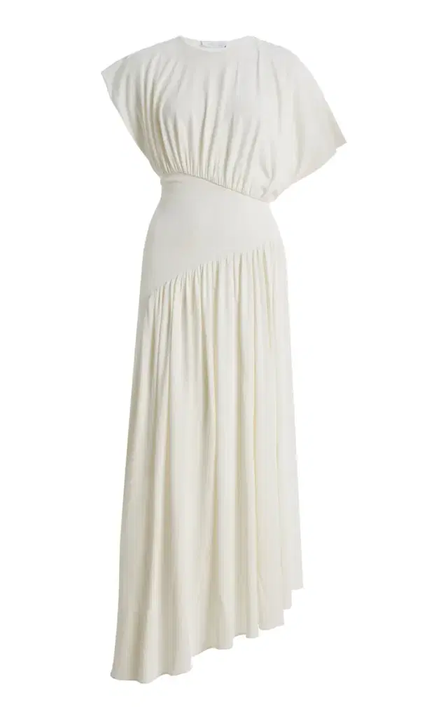 Gathered Jersey Maxi Dress