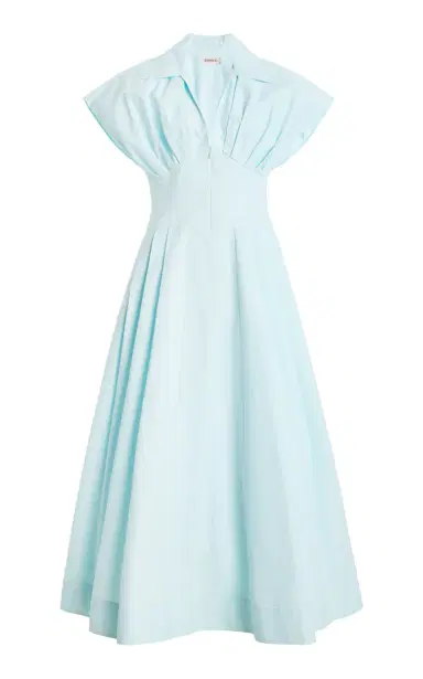 SIMKHAI Farlow Cotton Faille Midi Dress | Thumbnail 1