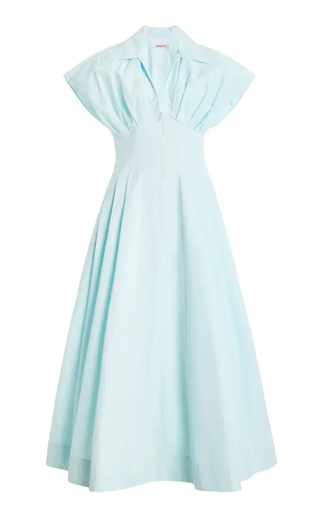 Farlow Cotton Faille Midi Dress