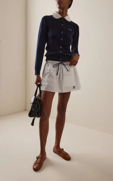 Miu Miu Collared Cashmere Cardigan | Thumbnail 3 Miu Miu Collared Cashmere Cardigan | Thumbnail 3