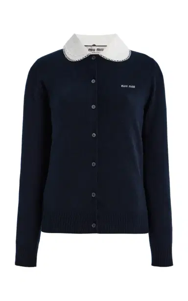 Miu Miu Collared Cashmere Cardigan | Thumbnail 6 Miu Miu Collared Cashmere Cardigan | Thumbnail 6