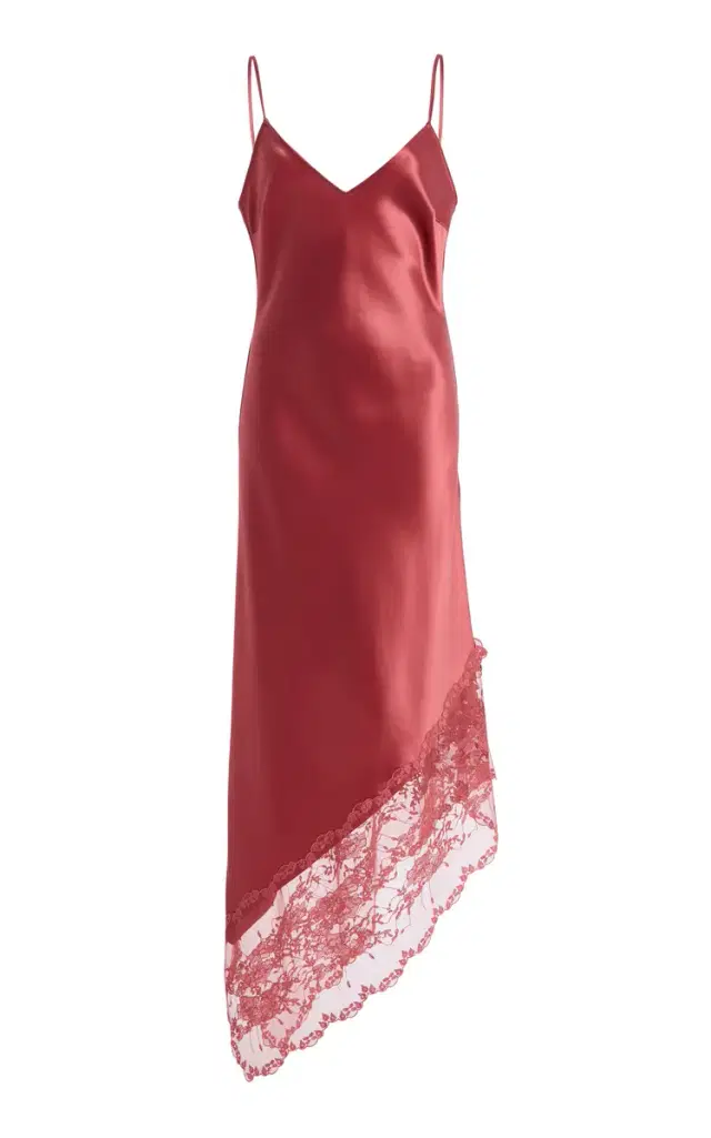 By Malene Birger Exclusive Laya Lace-Trimmed Satin Slip Midi Dress