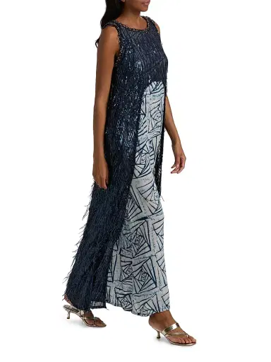 Busayo Women's The Summon Mikun Embellished Abstract A-Line Maxi Dress | Thumbnail 2 Busayo Women's The Summon Mikun Embellished Abstract A-Line Maxi Dress | Thumbnail 2