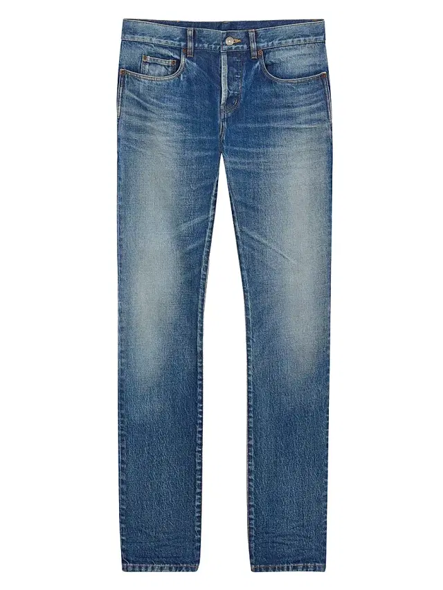 Saint Laurent Men's Slim Jeans in Denim - South Blue
