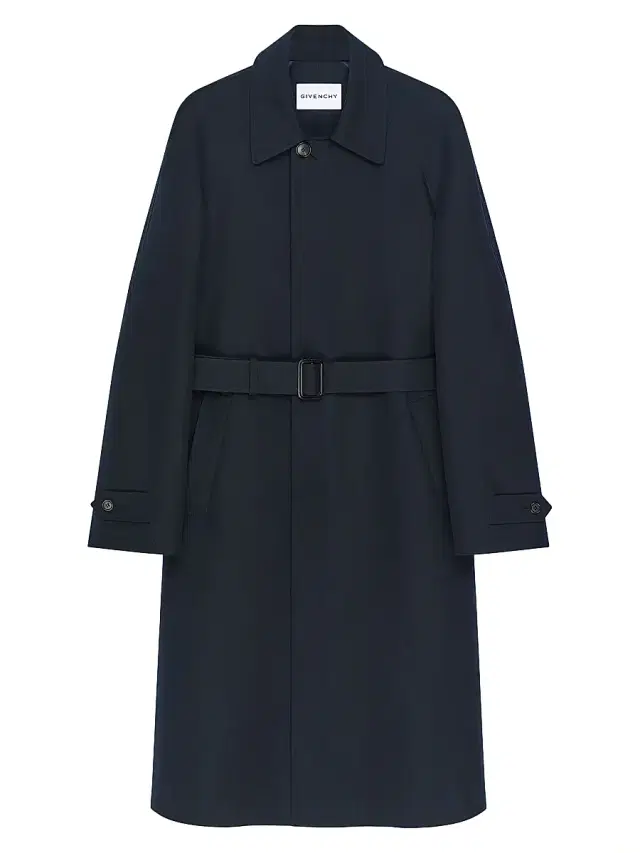 Men's Car Coat in Cotton - Dark Navy