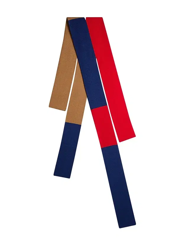 JW Anderson Men's Four-Ended Wool Scarf - Navy