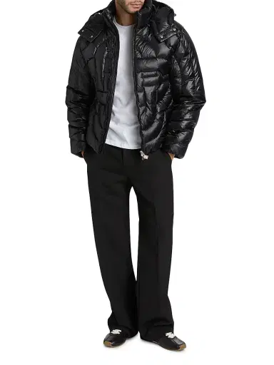 Casablanca Men's Monogram Quilted Puffer Jacket - Black - Size XXL | Thumbnail 2