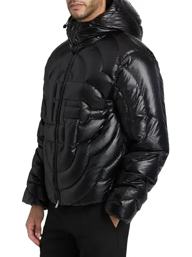 Casablanca Men's Monogram Quilted Puffer Jacket - Black - Size XXL | Thumbnail 4