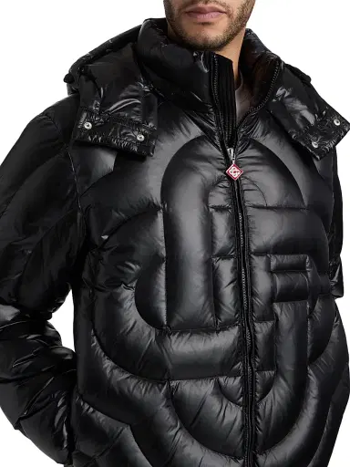 Casablanca Men's Monogram Quilted Puffer Jacket - Black - Size XXL | Thumbnail 7