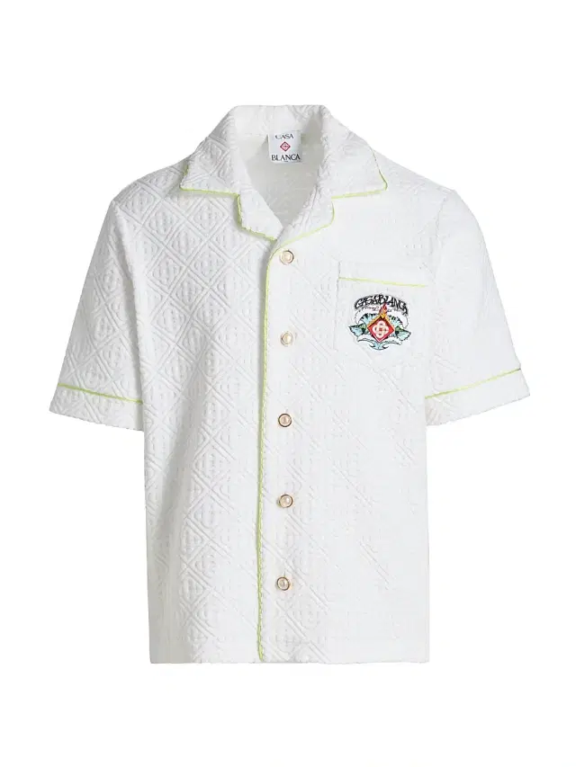 Men's Towelling Textured Monogram Shirt - Towelling